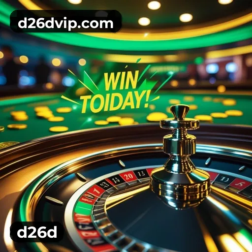 d26d App home screen with mobile slots and casino categories